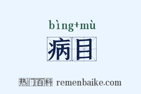 病目是什么意思的图片